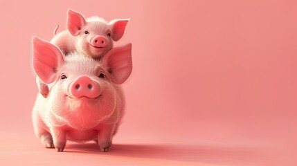 Greeting Card and Banner Design for National Pig Day Background