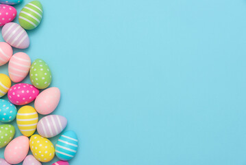 Easter eggs concept gift card background