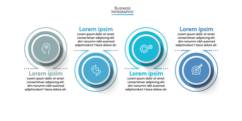 Fototapeta premium Business data visualization. timeline infographic icons designed for abstract background template