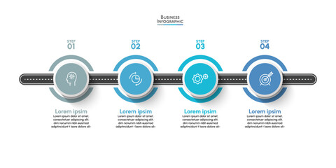 Business road map timeline infographic icons designed for abstract background template