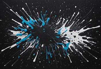 Fototapeta premium Colorful spray paint splatter design on transparent background