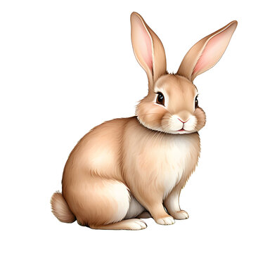 easter bunny rabbit isolated on transparent background