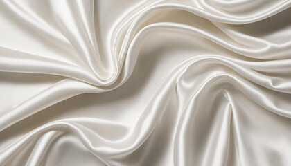 Obraz premium Luxurious Silk Fabric with Elegant Folds and Waves, showcasing the Textured Sophistication of Abstract Artful Composition 