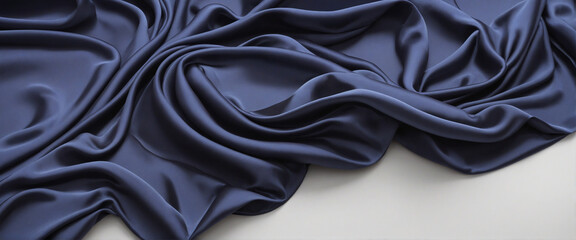 Fototapeta premium Elegant silk fabric floating gracefully on a luxurious background from Generative AI