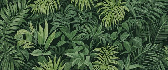 Tropical leaves foliage plant jungle bush floral, PNG - Generative AI