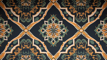 Beautiful structure of a repeating pattern in Arabic style
