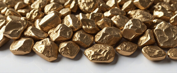 Bronze nuggets texture background from Generative AI