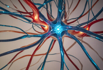 Neuron and neuronal connections colorful mindset