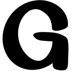 Black letter g illustration 