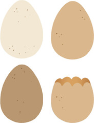 Clear eggs. Food grocery illustration. Transparent background