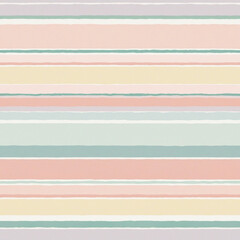 Contemporary seamless pattern with soothing pastel horizontal stripes and subtle gradient effect