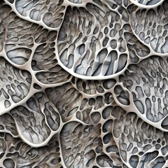 Abstract Organic Voronoi Pattern with Bone-like Structure