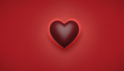 Vibrant Red Heart Beating on Red Background