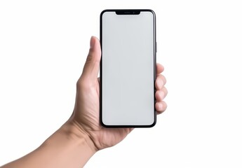 Hand Holding Smartphone With Blank Screen