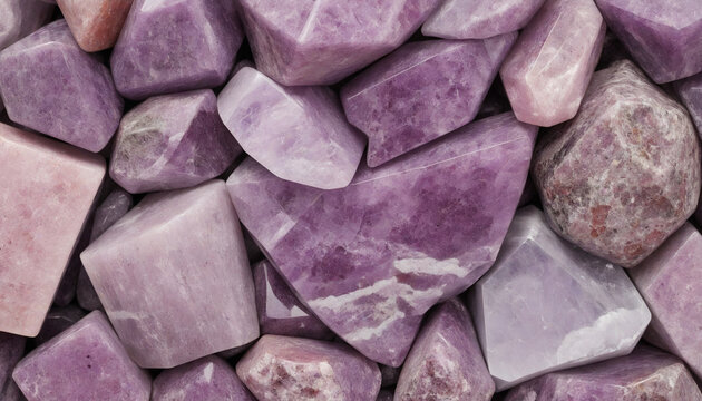 Close-up macro photo of lepidolite mineral stone