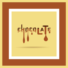 Melting chocolate typography