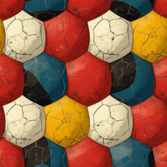 abstract soccer Pattern Tile for seamless backgrounds and for filling surfaces, ai generated