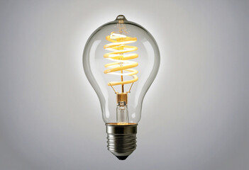 Light bulb isolated with wind tubine inside