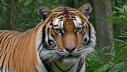 Obraz premium Wild Tiger Portrait in Natural Habitat