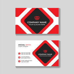 Naklejka na ściany i meble Creative modern minimalist business card design template