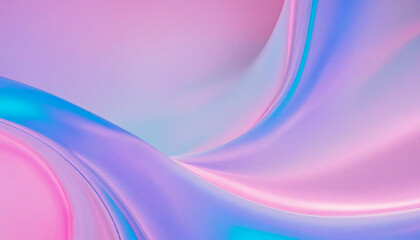 Holographic line fluid blue and pink background AI generated