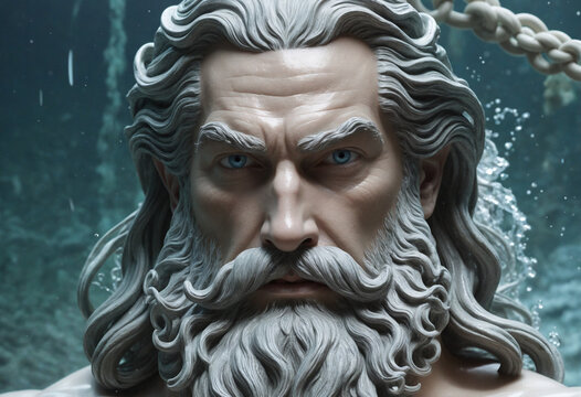 God of the seas, Neptune or Poseidon - Powered by Adobe