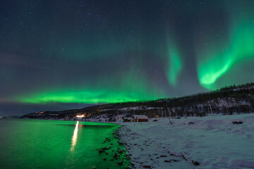 Aurora over Malangen Fjord, Norway