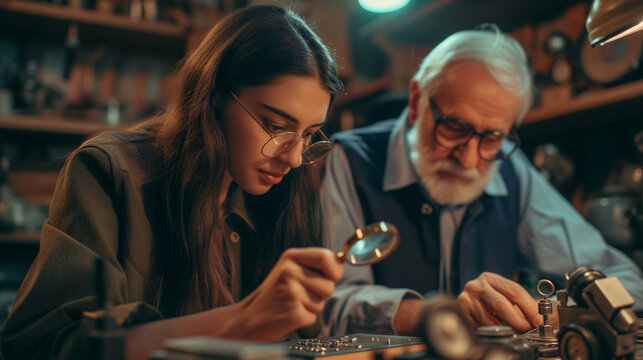  Female Expert and Male Learner - Powered by Adobe