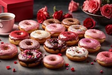 Obraz na płótnie Canvas Homemade donuts 