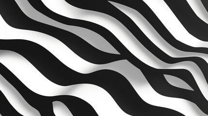 Close-Up of Black and White Zebra Stripes