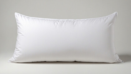 White rectangular pillow with shadow on transparent background - isolated PNG.