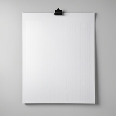 Blank sheet of white paper with curled corner - obrazy, fototapety, plakaty