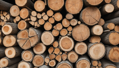 Bundle of firewood for a fireplace, stove, or campfire, cut out