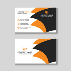 Corporate creative modern business card design template
