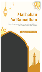 ramadhan kareem layout design illustration background on eps format easy to use and editable print out series