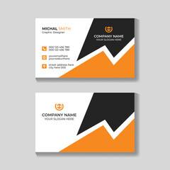 Corporate modern business card design template