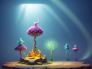Naklejka premium magic lamp in the night