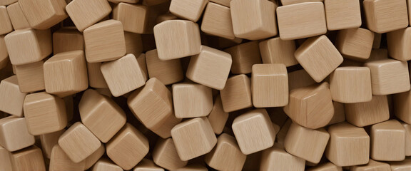 3d wooden cubes array background