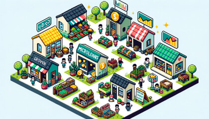 Pixel Prosperity: Microloan Village