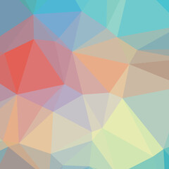 Obraz premium Multicolor polygon pattern. Low poly design. Vector illustration 