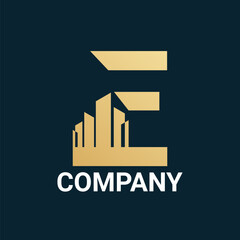 Architecture E Elegance in Real Estate Logo Design