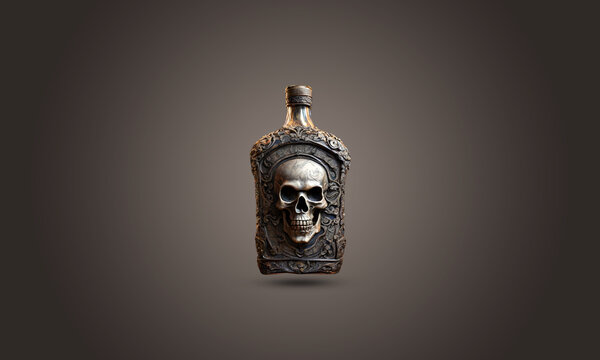 Antiga garrafa de Rum Pirata.