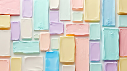 パステルカラーに塗られたレンガのようなテクスチャ背景