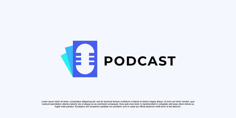 podcast logo, stack of podcast logo, business logo
