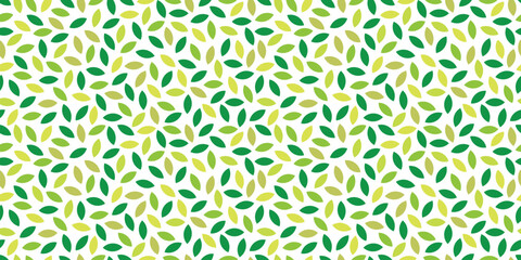 Minimalistic vector background of leaves, seamless pattern, banner