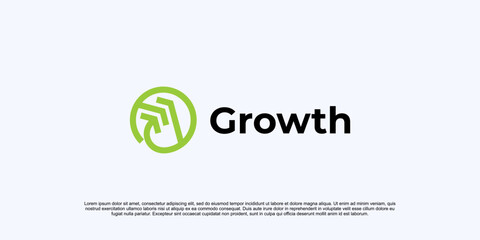 finance growth logo, arrow concept logo and diagram, company logo