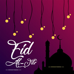 Eid Mubarak design with decorative circular background mosque
