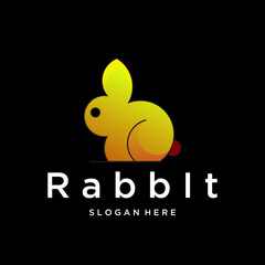 Rabbit logo design colorful gradient