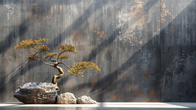close up,minimalist wallpeper of zen gerden japan,copy space.