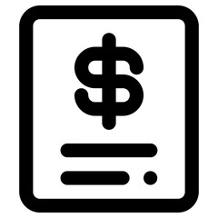 invoice icon, simple vector design